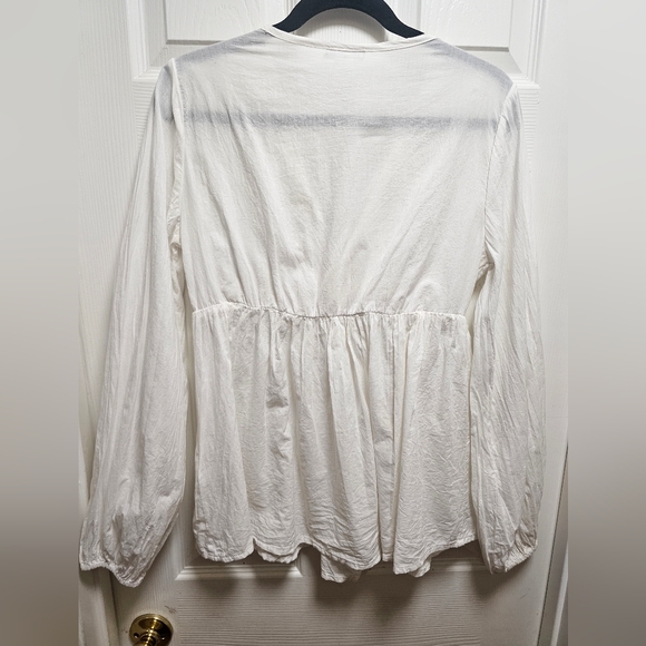 VENUS Embroidered Boho Blouse Women’s Size 8 Ivory 100% Cotton - Picture 8 of 10